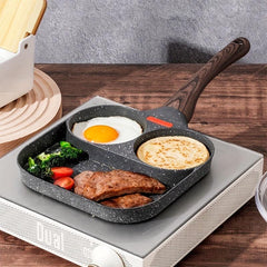 4-Hole Egg Frying Pan Burger Machine Breakfast Mold Cookware