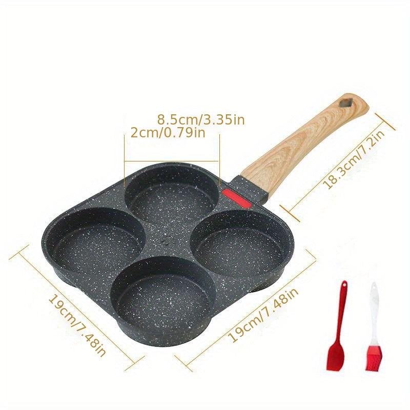 4-Hole Egg Frying Pan Burger Machine Breakfast Mold Cookware