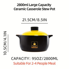 Ceramic Casserole Stew Pot Terracotta Pot High Temp Resistant