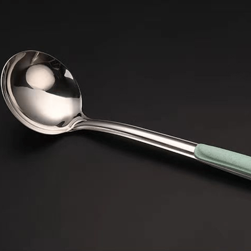 Stainless Steel Kitchen Utensil Set with Stir Frying Shovel and Soup Spoon