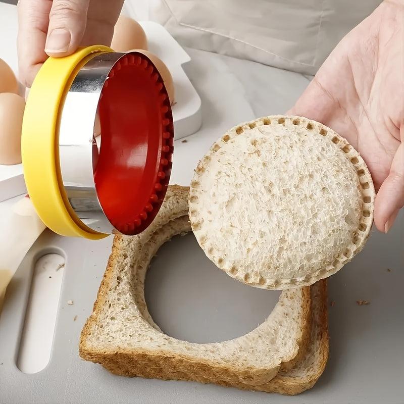 2pcs Stainless Steel Sandwich Cookie Cutters and Sealer Set