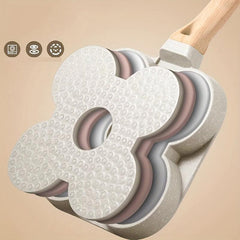 4 Holes Frying Pan Non Stick Cast Iron Skillet Egg Fry Pan