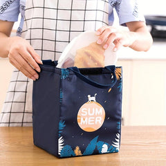 Thermal Insulation Portable Lunch Box Bag for Students and Office Workers