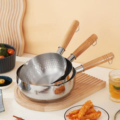 Ergonomic Stainless Steel Saucepan with Glass Cover for Home Kitchen