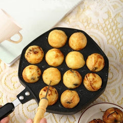 Takoyaki Pan 12 Holes Octopus Ball Maker Non Stick Cooking Plate Ebelskiver