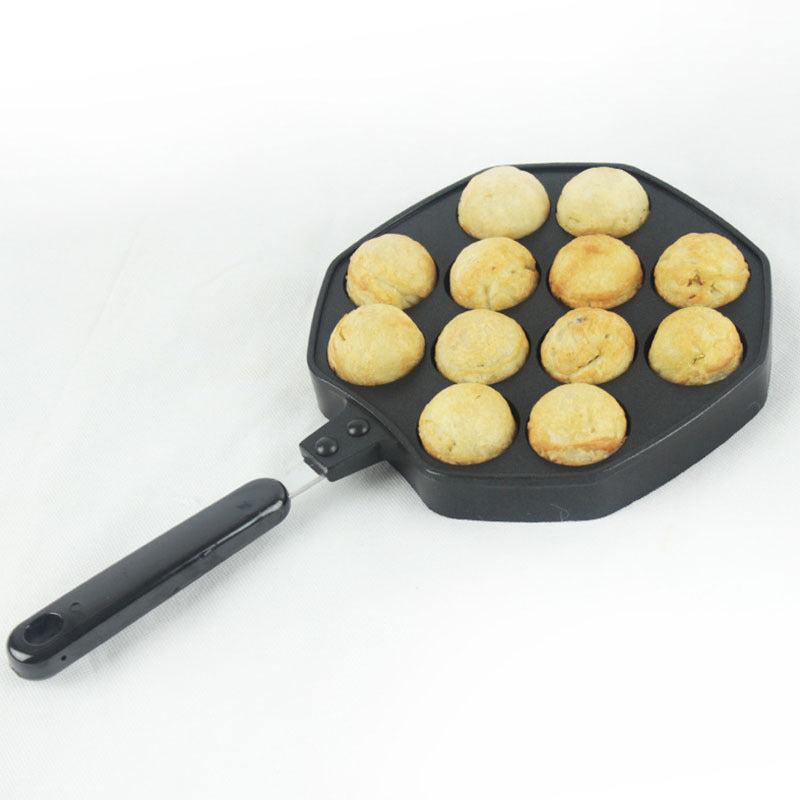 Takoyaki Pan 12 Holes Octopus Ball Maker Non Stick Cooking Plate Ebelskiver