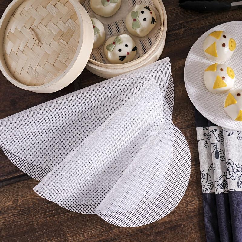 3pcs Silicone Steamer Mat Set Non-stick Steaming Cloth Round Ca