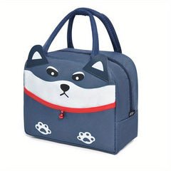 Kitten Lunch Bag Portable Aluminum Foil Large Capacity Bento Bag