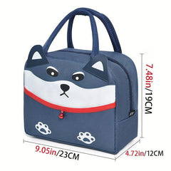 Kitten Lunch Bag Portable Aluminum Foil Large Capacity Bento Bag