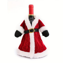 Santa Claus Christmas Wine Bottle Cover Xmas Party Decor