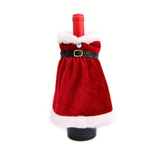 Santa Claus Christmas Wine Bottle Cover Xmas Party Decor