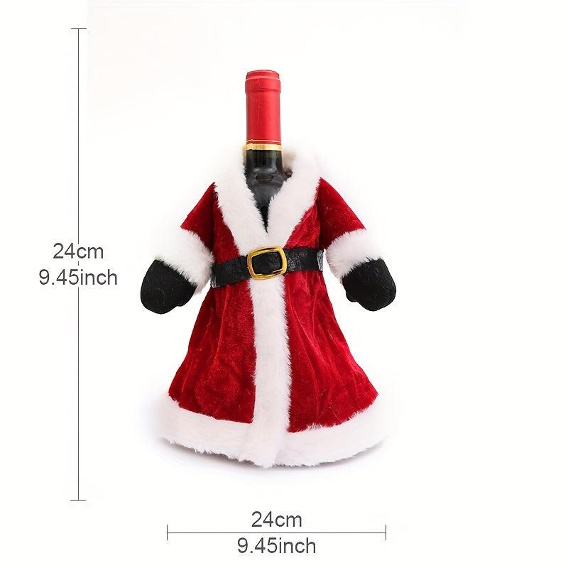 Santa Claus Christmas Wine Bottle Cover Xmas Party Decor