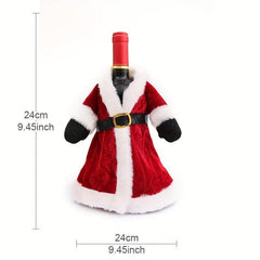 Santa Claus Christmas Wine Bottle Cover Xmas Party Decor