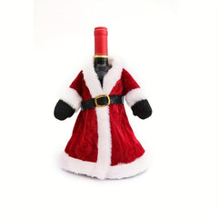 Santa Claus Christmas Wine Bottle Cover Xmas Party Decor