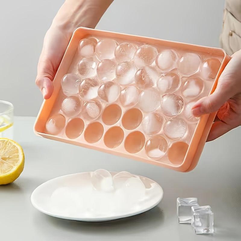 Silicone Ice Cube Tray 33 Grids Round Diamond Kitchen Accessory