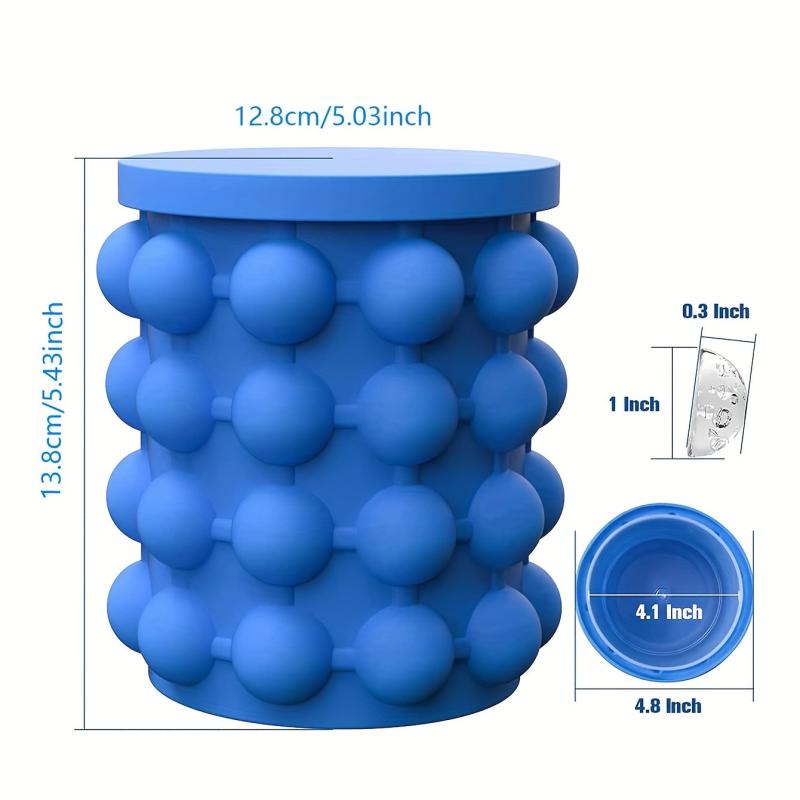 Silicone Ice Bucket and Cube Tray 2 in 1 - Durable Drinkware