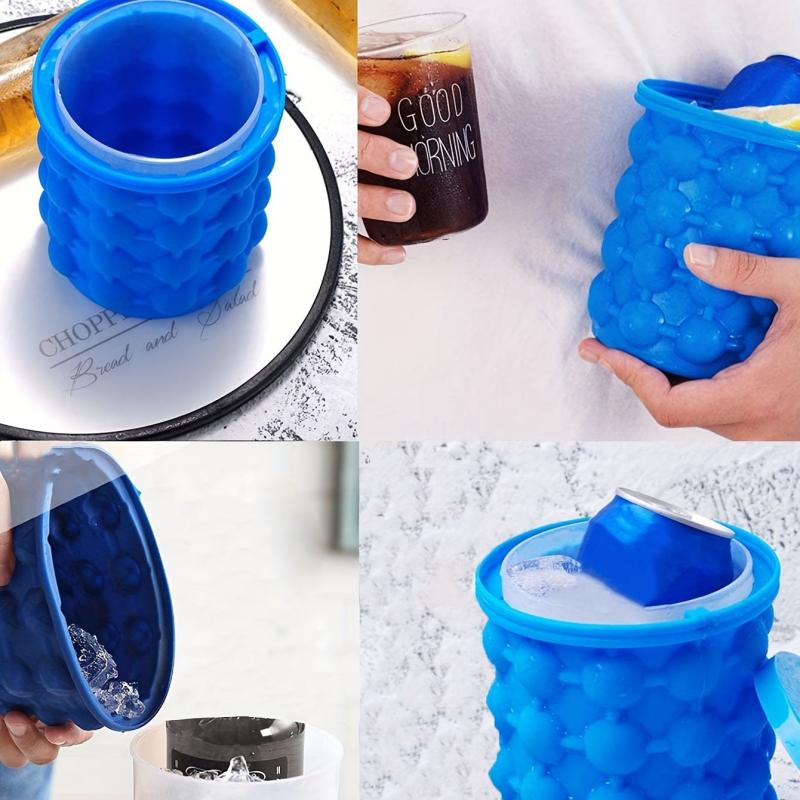 Silicone Ice Bucket and Cube Tray 2 in 1 - Durable Drinkware