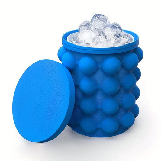 Silicone Ice Bucket and Cube Tray 2 in 1 - Durable Drinkware