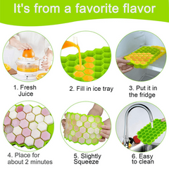 Silicone Honeycomb Ice Tray Mold 37 Grids Hexagonal Home Cube Maker