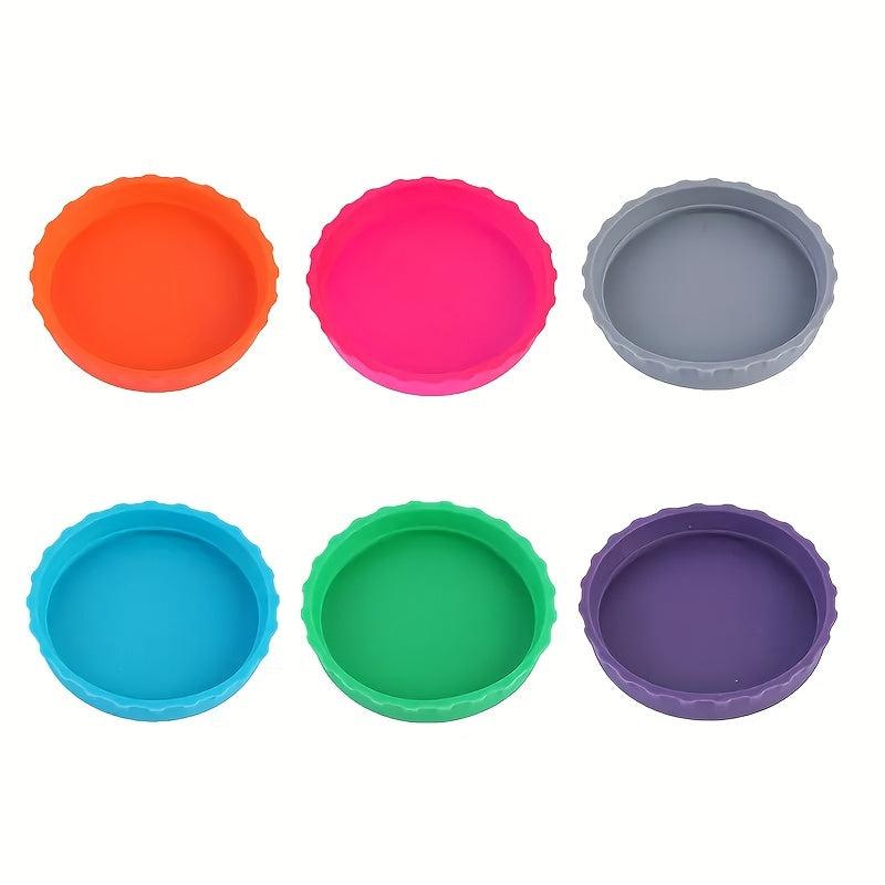 6pcs Silicone Can Lids Sealing Cover Leak-proof Cap Kitchen Accessorie