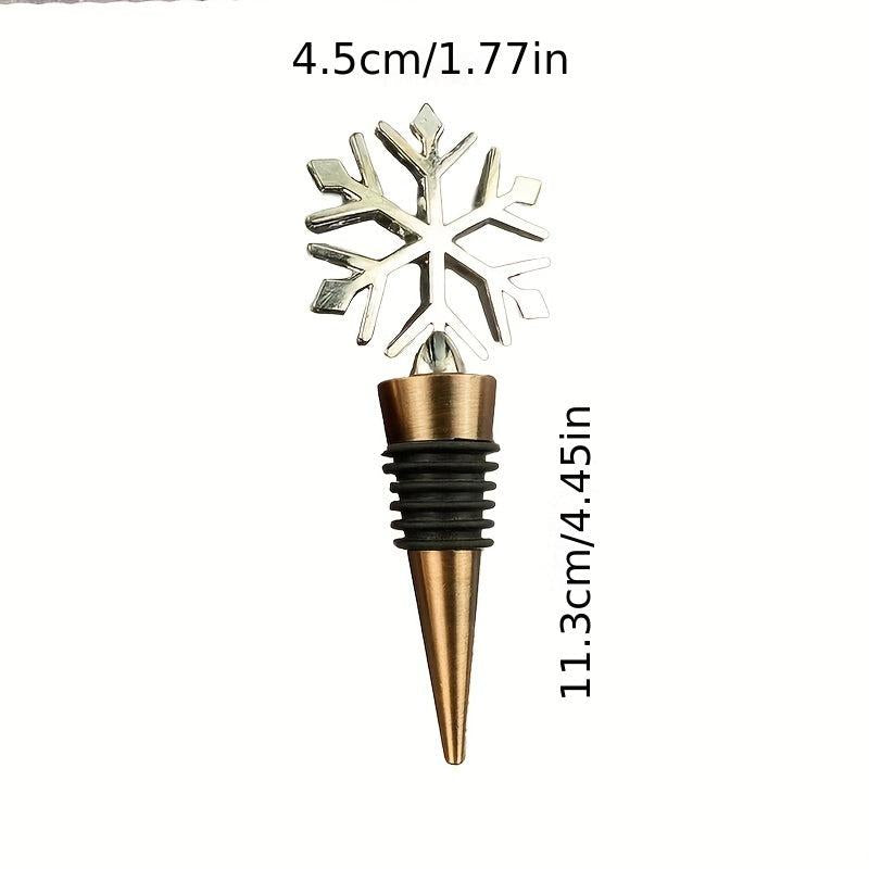 Christmas Snowflake Metal Wine Stopper 6pcs
