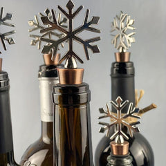 Christmas Snowflake Metal Wine Stopper 6pcs