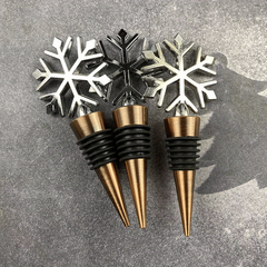 Christmas Snowflake Metal Wine Stopper 6pcs