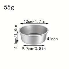 3pcs Round Bottom Cake Mold Non-stick Removable Base Baking Pans