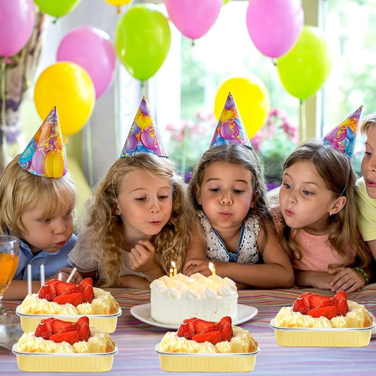 50pcs Disposable Baking Tin Foil Pan With Lid for Mini Brownies Muffins