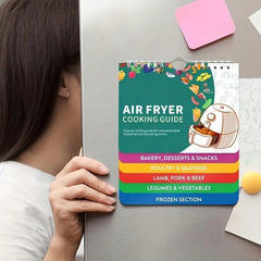 1pc Air Fryer Cheat Sheet Magnets Cooking Guide Booklet Air Fryer Magnetic Cheat