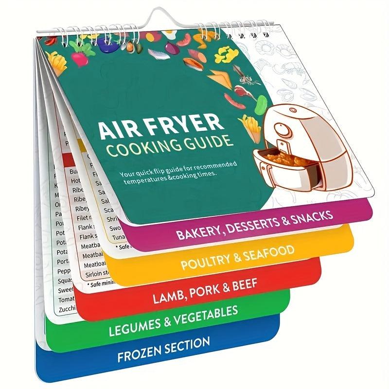 1pc Air Fryer Cheat Sheet Magnets Cooking Guide Booklet Air Fryer Magnetic Cheat