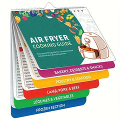 1pc Air Fryer Cheat Sheet Magnets Cooking Guide Booklet Air Fryer Magnetic Cheat