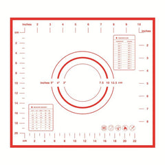 Non Stick Silicone Pastry Mat with Measurements - Ideal for Baking