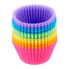 12pcs Reusable Silicone Muffin and Cupcake Cups Baking Tools