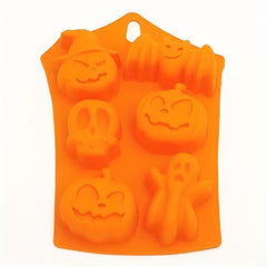6 Holes Halloween Silicone Baking Molds for Candy Chocolate