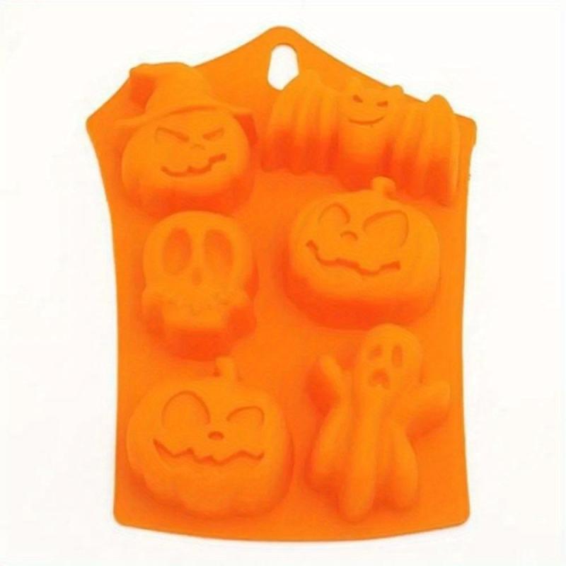 6 Holes Halloween Silicone Baking Molds for Candy Chocolate