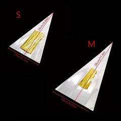 50pcs Clear Cellophane Treat Bags with Twist Ties for Party Snacks