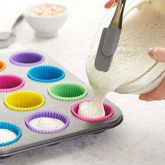 20pcs Silicone Muffin Cups Reusable Cake Molds Round Muffin Cupcake Baking Molds