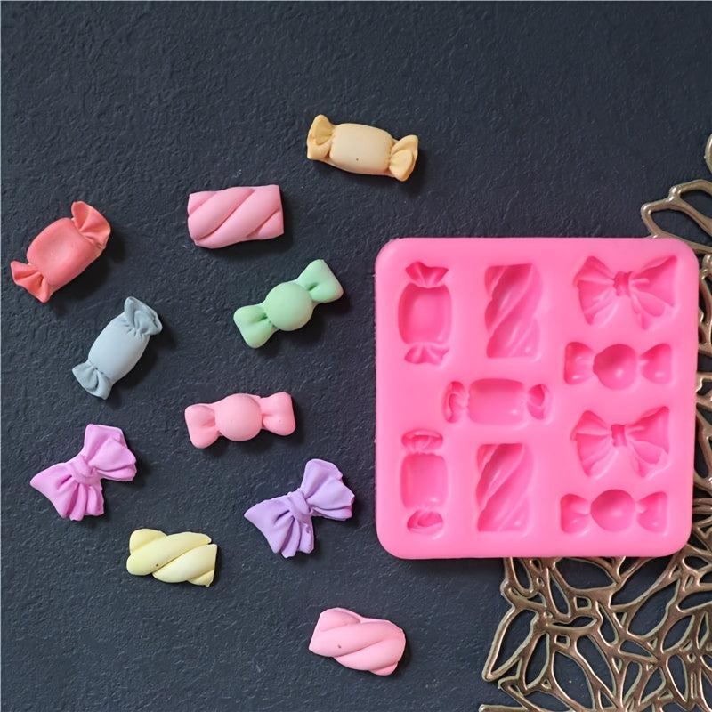 Silicone Baking Mold for Chocolate Flap with Nine Candy Shapes