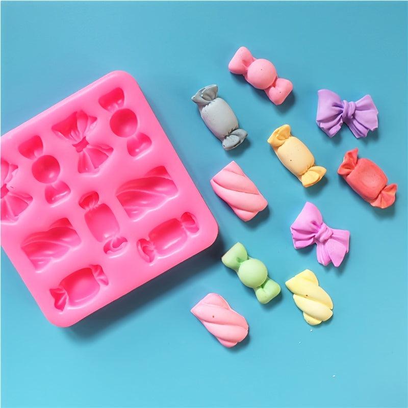 Silicone Baking Mold for Chocolate Flap with Nine Candy Shapes
