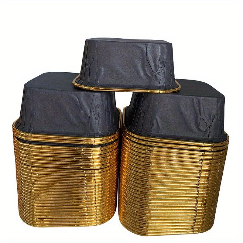 50pcs Foil Cupcake Cake Baking Cup with Cover