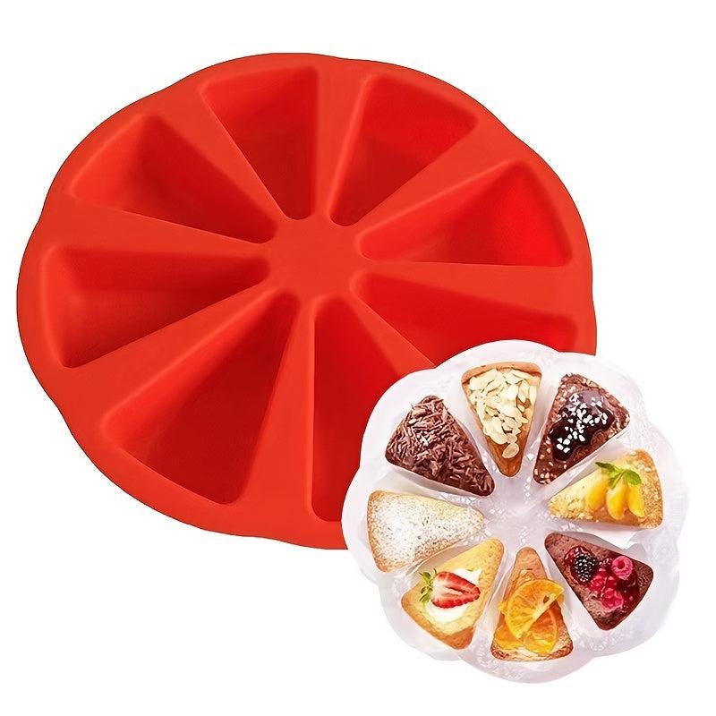 8-Hole Orange Shaped Silicone Cake Mold
