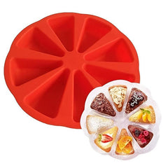 8-Hole Orange Shaped Silicone Cake Mold