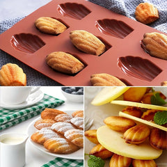 2pcs Silicone Madeleine Pan Nonstick Baking Supplies