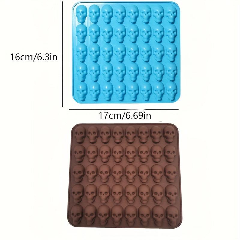 Halloween Skull Chocolate Mold Ice Cube Tray Silicone Kitchen Gadget