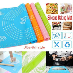 Silicone Baking Mat with Scale - Pastry Pizza Cake Dough Mat