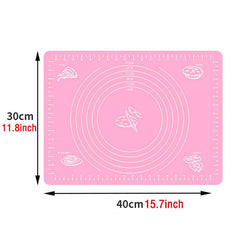 Silicone Baking Mat with Scale - Pastry Pizza Cake Dough Mat