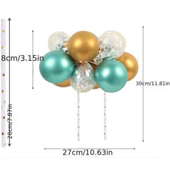 Colorful Balloon Cake Topper for Wedding Birthday Party