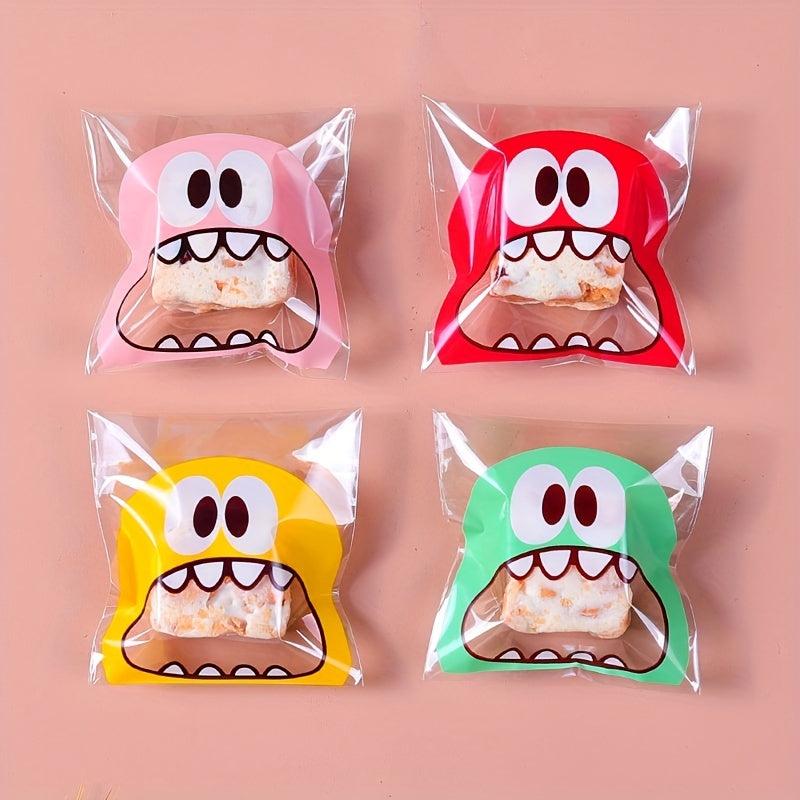 50pcs Monster Cookie Candy Bags for Biscuits Snacks - Christmas Decor