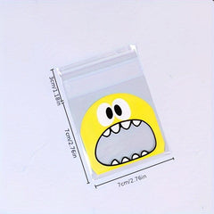 50pcs Monster Cookie Candy Bags for Biscuits Snacks - Christmas Decor